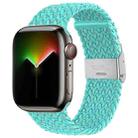 Nylon Braid Watch Band For Apple Watch Series 9&8&7 41mm / SE 3&SE 2&6&SE&5&4 40mm / 3&2&1 38mm(Starlight Water Blue) - 1