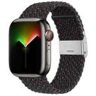 Nylon Braid Watch Band For Apple Watch Ultra 49mm&Watch Ultra 2 49mm / Series 9&8&7 45mm / SE 3&SE 2&6&SE&5&4 44mm / 3&2&1 42mm(Starlight Black) - 1