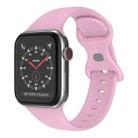 Butterfly Buckle Silicone Watch Band, Size: S For Apple Watch Series 9&8&7 41mm / SE 3&SE 2&6&SE&5&4 40mm / 3&2&1 38mm(Lavender) - 1