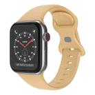 Butterfly Buckle Silicone Watch Band, Size: S For Apple Watch Ultra 49mm&Watch Ultra 2 49mm / Series 9&8&7 45mm / SE 3&SE 2&6&SE&5&4 44mm / 3&2&1 42mm(Walnut) - 1