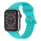 Butterfly Buckle Silicone Watch Band, Size: S For Apple Watch Ultra 49mm&Watch Ultra 2 49mm / Series 9&8&7 45mm / SE 3&SE 2&6&SE&5&4 44mm / 3&2&1 42mm(Duck Green) - 1