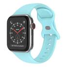 Butterfly Buckle Silicone Watch Band, Size: S For Apple Watch Ultra 49mm&Watch Ultra 2 49mm / Series 9&8&7 45mm / SE 3&SE 2&6&SE&5&4 44mm / 3&2&1 42mm(Sapphire Blue) - 1