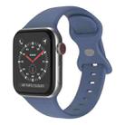 Butterfly Buckle Silicone Watch Band, Size: L For Apple Watch Series 8&7 41mm / SE 2&6&SE&5&4 40mm / 3&2&1 38mm(Navy Blue) - 1