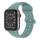 Butterfly Buckle Silicone Watch Band, Size: L For Apple Watch Series 8&7 41mm / SE 2&6&SE&5&4 40mm / 3&2&1 38mm(Cactus) - 1