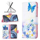 For Motorola Moto G22 Colored Drawing Pattern Leather Phone Case(Butterfly Love) - 1