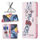 For Motorola Moto G22 Colored Drawing Pattern Leather Phone Case(Deer) - 1