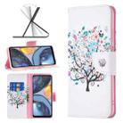 For Motorola Moto G22 Colored Drawing Pattern Leather Phone Case(Tree) - 1