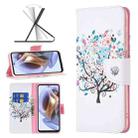 For Motorola Moto G31 / G41 Colored Drawing Pattern Leather Phone Case(Tree) - 1