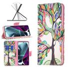 For Motorola Moto G200 5G / Edge S30 5G Colored Drawing Pattern Leather Phone Case(Tree Life) - 1