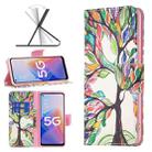 For OPPO A96 5G Colored Drawing Pattern Leather Phone Case(Tree Life) - 1