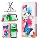 For OPPO Realme C35 Colored Drawing Pattern Leather Phone Case(Butterflies) - 1