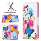 For Xiaomi Redmi Note 11 Pro International Colored Drawing Pattern Leather Phone Case(Butterflies) - 1