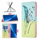 For Xiaomi 12 Pro Colored Drawing Pattern Leather Phone Case(Feather) - 1