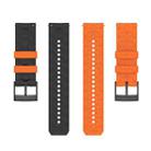 For Suunto 9 Two-color Silicone Watch Band(Orange Black) - 2