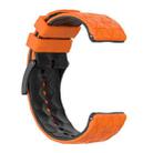 For Suunto 9 Two-color Silicone Watch Band(Orange Black) - 3