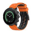 For Suunto 9 Two-color Silicone Watch Band(Orange Black) - 4