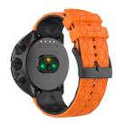 For Suunto 9 Two-color Silicone Watch Band(Orange Black) - 5