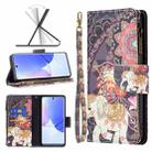 For Honor 50 / Huawei nova 9 Colored Drawing Pattern Zipper Leather Phone Case(Flower Elephants) - 1