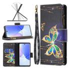 For Honor 50 / Huawei nova 9 Colored Drawing Pattern Zipper Leather Phone Case(Big Butterfly) - 1