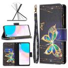 For Honor 50 Lite / Huawei nova 8i Colored Drawing Pattern Zipper Leather Phone Case(Big Butterfly) - 1