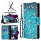 For Motorola Moto G200 5G / Edge S30 5G Colored Drawing Pattern Zipper Leather Phone Case(Plum Blossom) - 1