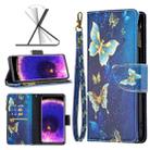 For OPPO Find X5 Colored Drawing Pattern Zipper Leather Phone Case(Gold Butterfly) - 1