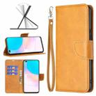 For Honor 50 Lite / Huawei nova 8i Lambskin Texture Pure Color Leather Phone Case(Yellow) - 1