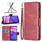 For Motorola Moto E40 / E30 Lambskin Texture Pure Color Leather Phone Case(Red) - 1