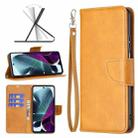 For Motorola Moto G200 5G / Edge S30 5G Lambskin Texture Pure Color Leather Phone Case(Yellow) - 1