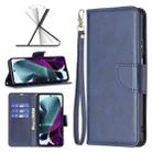 For Motorola Moto G200 5G / Edge S30 5G Lambskin Texture Pure Color Leather Phone Case(Blue) - 1