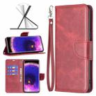 For OPPO Find X5 Lambskin Texture Pure Color Leather Phone Case(Red) - 1