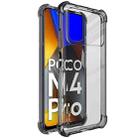 For Xiaomi Poco M4 Pro 4G Global imak TPU Phone Case with Screen Protector(Transparent Black) - 1