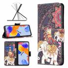 For Xiaomi Redmi Note 11 Pro International Colored Drawing Leather Phone Case(Flowers Elephant) - 1