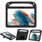 For Samsung Galaxy Tab A8 10.5 / X200 / X 205 / X207 Handle EVA Shockproof Tablet Case with Holder(Black) - 1