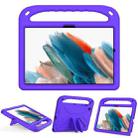 For Samsung Galaxy Tab A8 10.5 / X200 / X 205 / X207 Handle EVA Shockproof Tablet Case with Holder(Purple) - 1