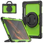 For Samsung Galaxy Tab S8 Ultra Shoulder Strap Silicone + PC Tablet Case(Yellow Green) - 1