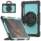 For Samsung Galaxy Tab S8 Ultra Shoulder Strap Silicone + PC Tablet Case(Light Blue) - 1