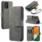 For Samsung Galaxy A13 4G DG.MING Retro Oil Edge Flip Leather Phone Case(Grey) - 1