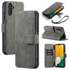 For Samsung Galaxy A13 5G DG.MING Retro Oil Edge Flip Leather Phone Case(Grey) - 1