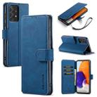 For Samsung Galaxy A73 5G DG.MING Retro Oil Edge Flip Leather Phone Case(Blue) - 1