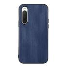 For Sony Xperia 10 IV Yellow Cow Texture PU Phone Case(Blue) - 1