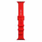 Braided Texture Silicone Watch Band For Apple Watch Series 8&7 41mm / SE 2&6&SE&5&4 40mm / 3&2&1 38mm(Red) - 1