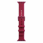 Braided Texture Silicone Watch Band For Apple Watch Series 8&7 41mm / SE 2&6&SE&5&4 40mm / 3&2&1 38mm(Wine Red) - 1