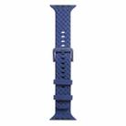 Braided Texture Silicone Watch Band For Apple Watch Series 8&7 41mm / SE 2&6&SE&5&4 40mm / 3&2&1 38mm(Blue) - 1