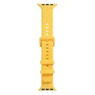 Braided Texture Silicone Watch Band For Apple Watch Ultra 49mm / Series 8&7 45mm / SE 2&6&SE&5&4 44mm / 3&2&1 42mm(Yellow) - 1