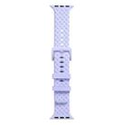Braided Texture Silicone Watch Band For Apple Watch Ultra 49mm&Watch Ultra 2 49mm / Series 9&8&7 45mm / SE 3&SE 2&6&SE&5&4 44mm / 3&2&1 42mm(Light Purple) - 1