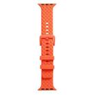 Braided Texture Silicone Watch Band For Apple Watch Ultra 49mm / Series 8&7 45mm / SE 2&6&SE&5&4 44mm / 3&2&1 42mm(Orange) - 1