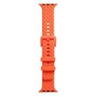 Braided Texture Silicone Watch Band For Apple Watch Ultra 49mm&Watch Ultra 2 49mm / Series 9&8&7 45mm / SE 3&SE 2&6&SE&5&4 44mm / 3&2&1 42mm(Orange) - 1