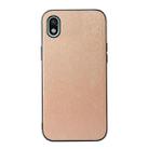 For Sony Xperia Ace III Wood Texture PU Phone Case(Gold) - 1