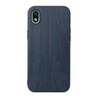 For Sony Xperia Ace III Wood Texture PU Phone Case(Blue) - 1